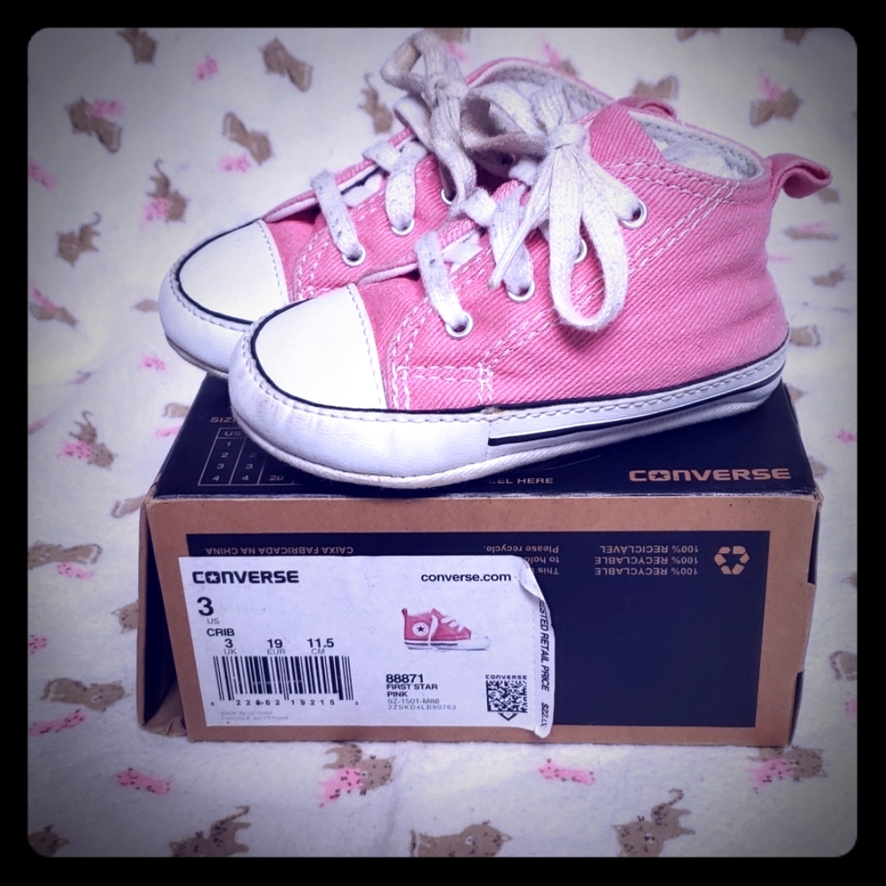 Pink Converse Infant size 3